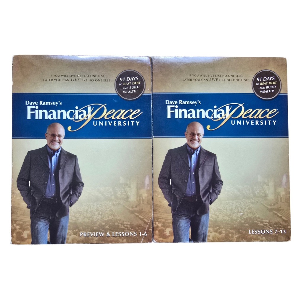 Dave Ramsey Financial Peace University DVD Set Volume 1&2 Beat Debt Build Wealth